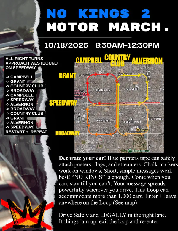 No Kings Motor March