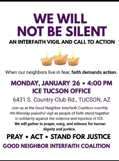 We Will Not Be Silent: Interfaith Vigil and Call to Action