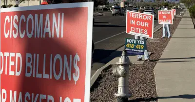 Coordinated Roadside Sign Protest