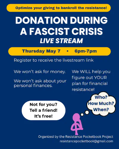 Donating During a Fascist Crisis