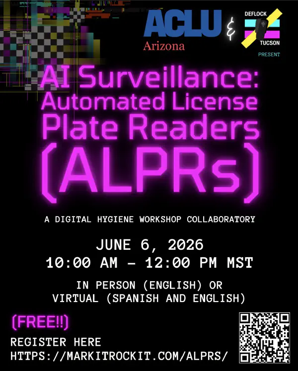 Digital Hygiene Workshop: AI Surveillance: Automated License Plate Readers (ALPRs)
