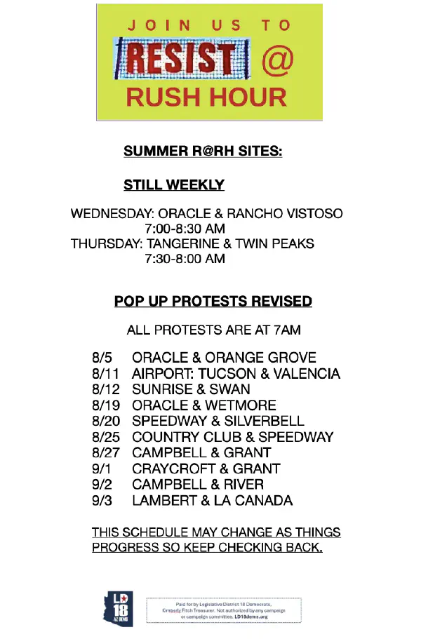 Resist @ Rush Hour Sidewalk Protest